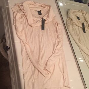 Theory ivory cowl neck sweater sz large